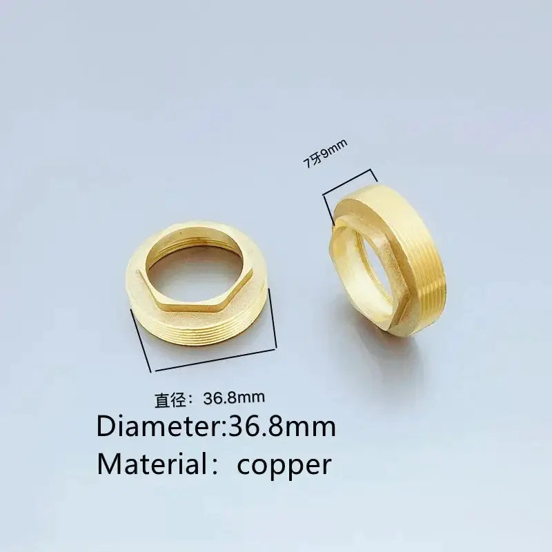 Copper faucet cap covers, 2 pcs, 36.8mm diameter, Simples Market