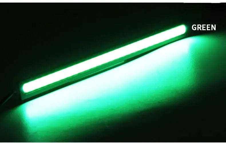 Simples Market green 17cm waterproof LED DRL strip, 12V COB aluminum car light bar