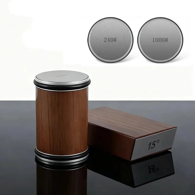 Rolling Knife Sharpener With Magnetic Knife Holder And Diamond Sharpening Stones For 15 And 20 Degree Angles