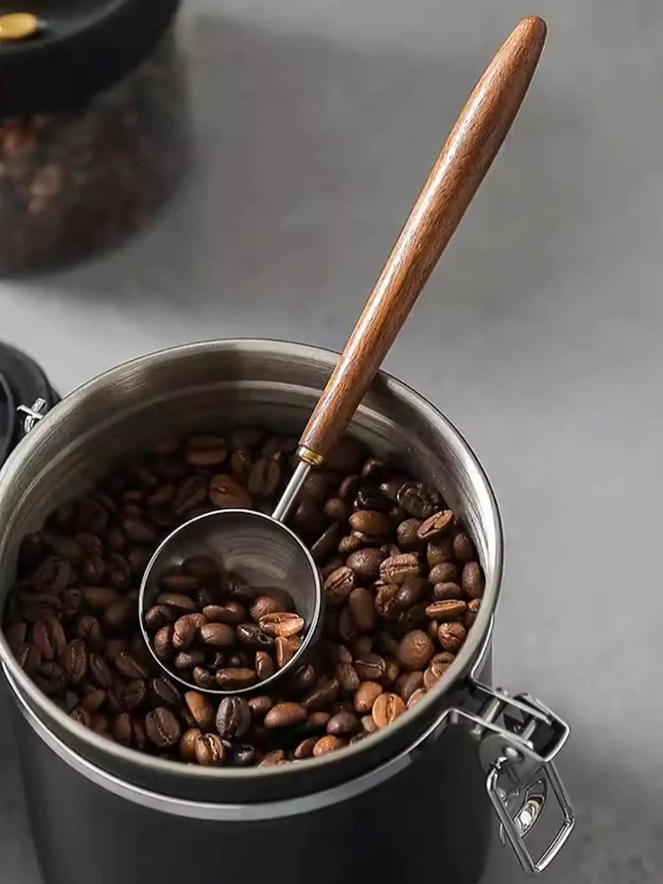VintageWood Co Coffee Spoon With Walnut Wood Handle And Durable Stainless Steel Bowl For Precise Measurements