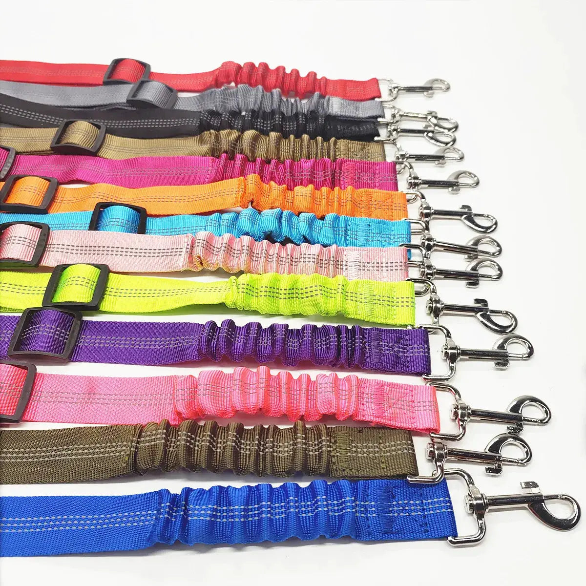 Adjustable Dog Car Seat Belt Harness With Nylon Reflective Cushioning For Safe Car Travel