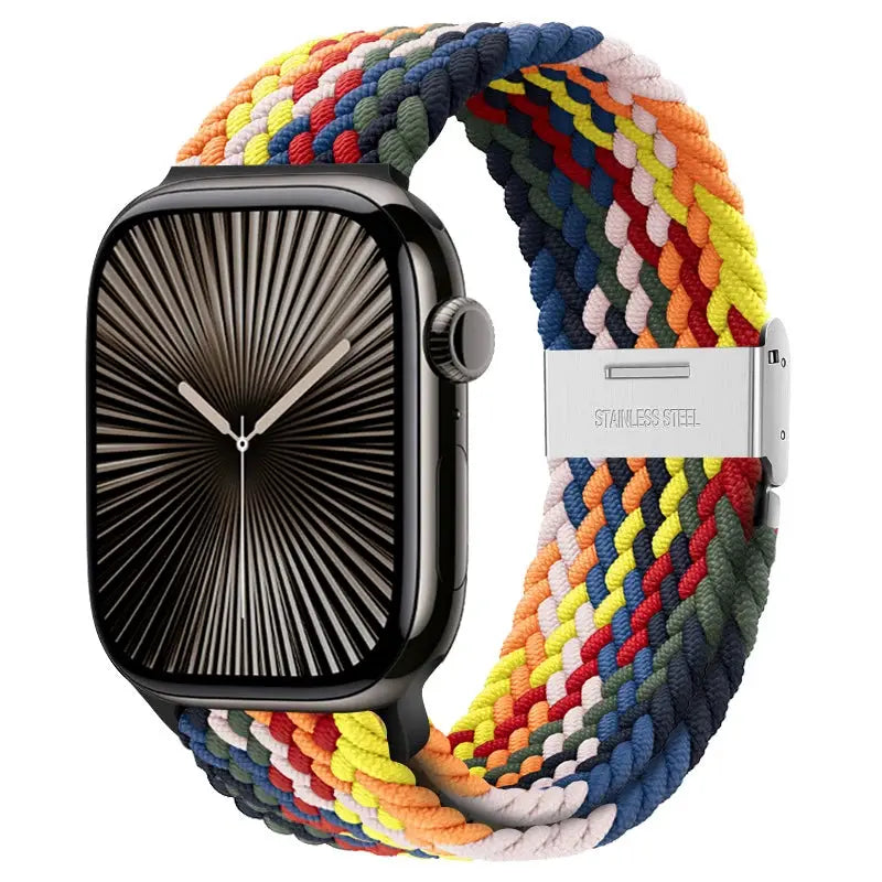 Strap For Apple watch band 46mm 45mm 44mm 49mm 40mm 41mm 42mm Braided loop correa bracelet iWatch series 10 8 9 7 5 2030