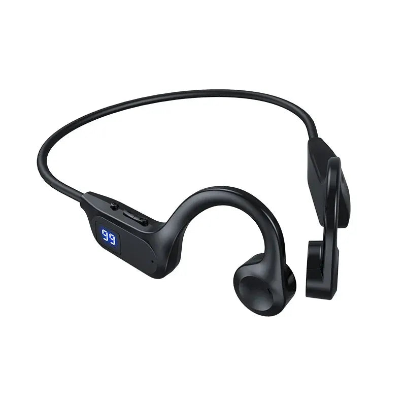 X7 Wireless Bluetooth Earphones Sports Style With Air Conducting LED Battery Display And Memory Card Support