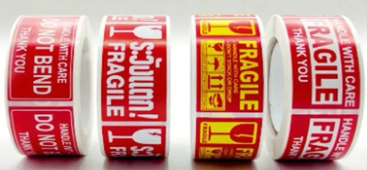 250 Pack Fragile Handling With Care Stickers Roll For Shipping Express Label Safe Transit