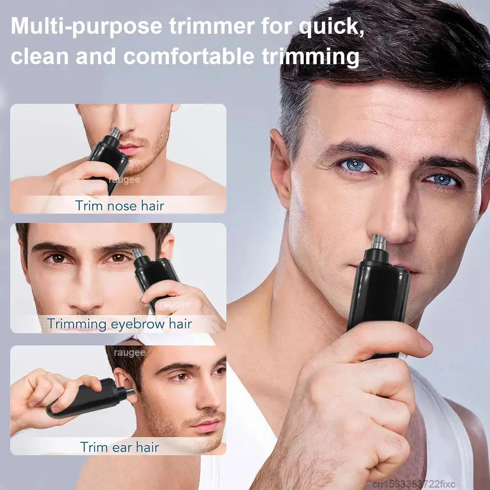 Rechargeable Electric Nose Hair Trimmer For Men Portable Pocket Clip
