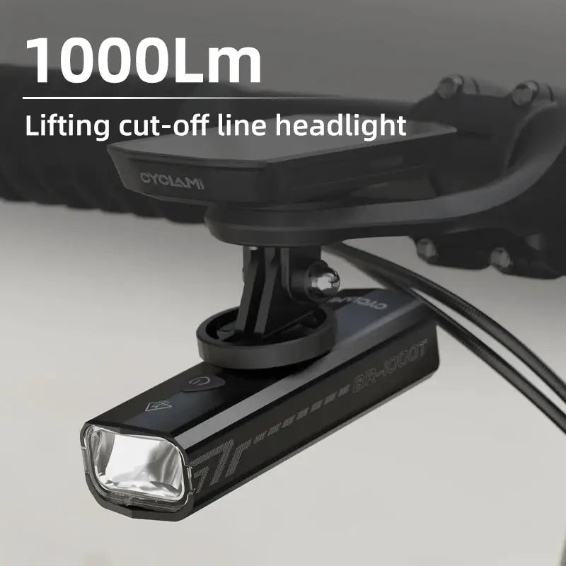 CYCLAMI 1000 Lumen Rechargeable Waterproof Front Bike Light Aluminum Ultralight Headlight