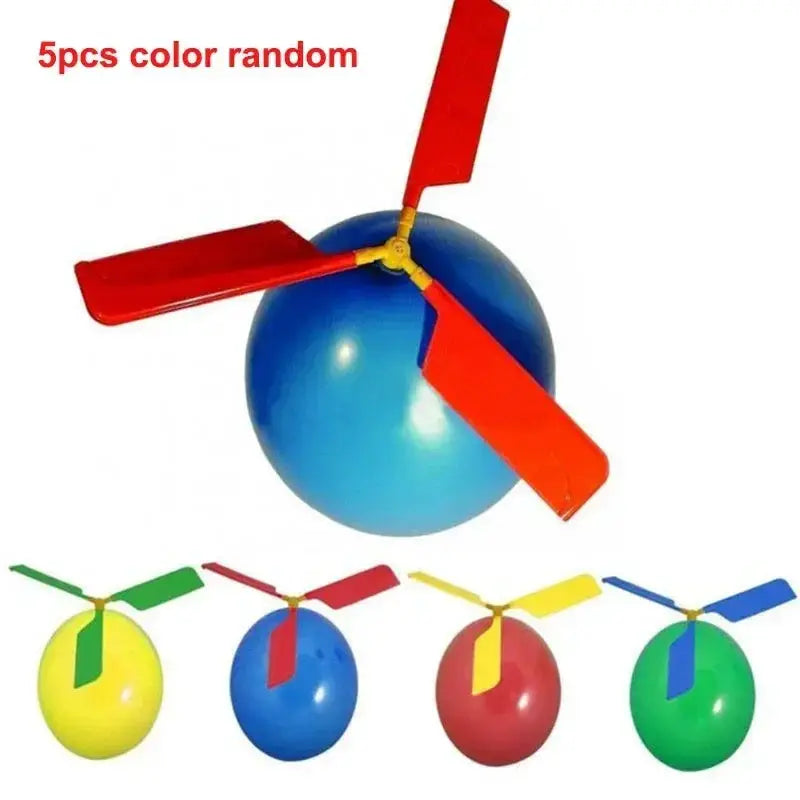 DIY Propeller Balloon Helicopter Toys for Kids 6 and up 1 to 10 Pack with Whistle Outdoor Flying Balloons Birthday Decor