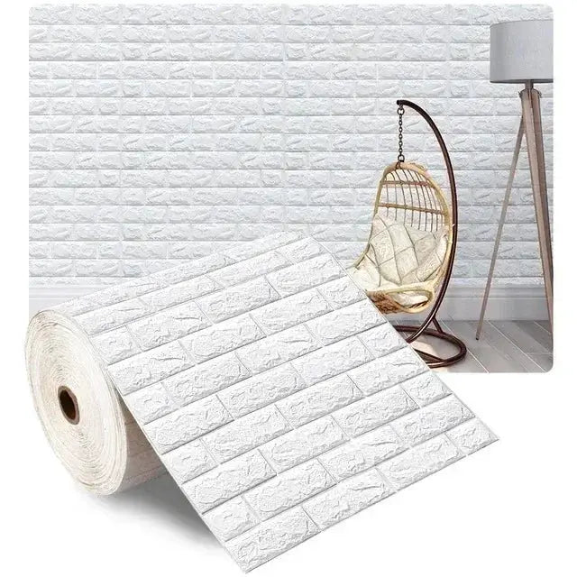 3D Self Adhesive Brick Wallpaper 70cm 1m 5m 10m Waterproof XPE Foam Wall Sticker Living Room Bedroom Children Decor
