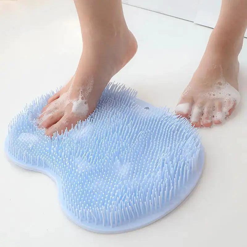Exfoliating Foot Brush And Back Scrubber With Anti Slip Suction Cup