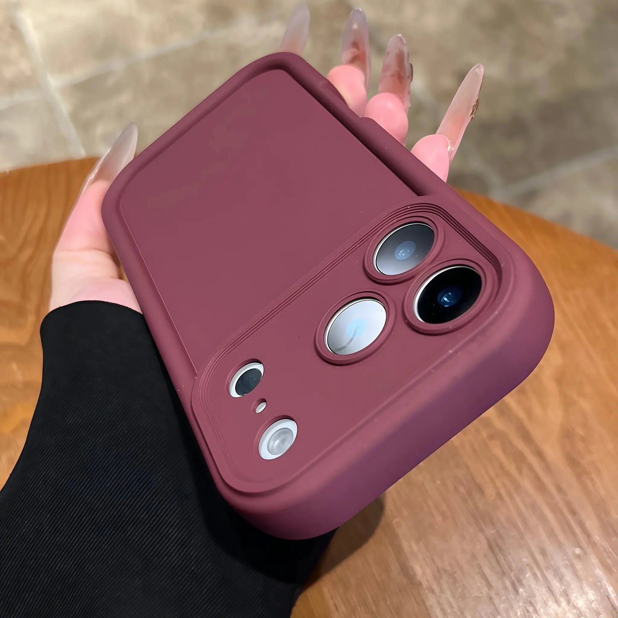 Pure Colour Thickened Shockproof Case for iPhone 11 Through 17 Pro Max and Air Series with TPU Drop Protection