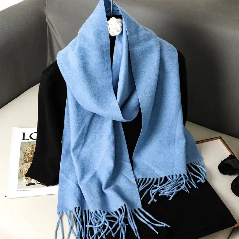 Brand 62 Womens Long Cashmere Blend Winter Scarf Hijab Shawl Wrap For Outdoor Warmth
