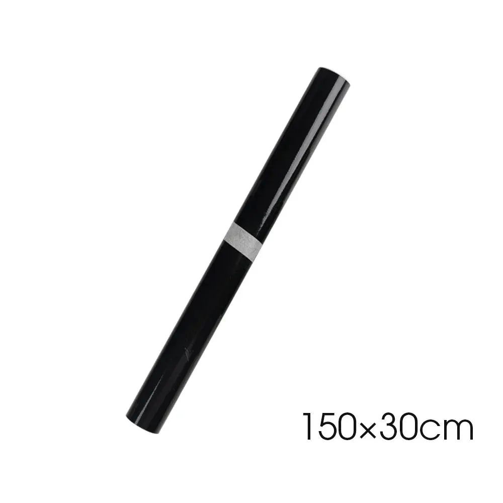Gloss black car vinyl wrap roll, glossy finish, self-adhesive 150x30cm