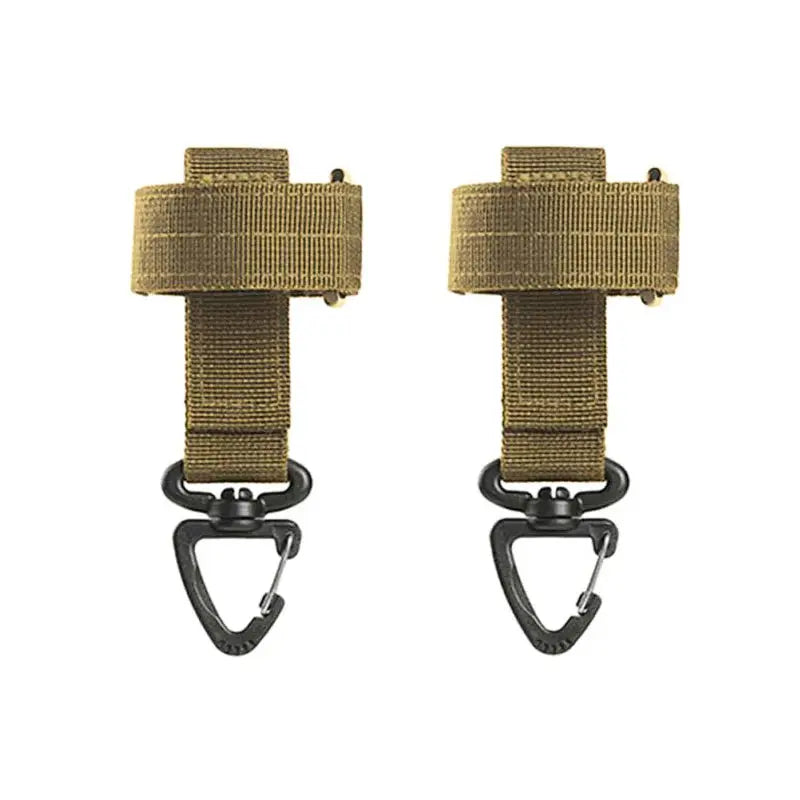 Simples Market nylon strap with carabiner clips, tan pair for outdoor camping and climbing
