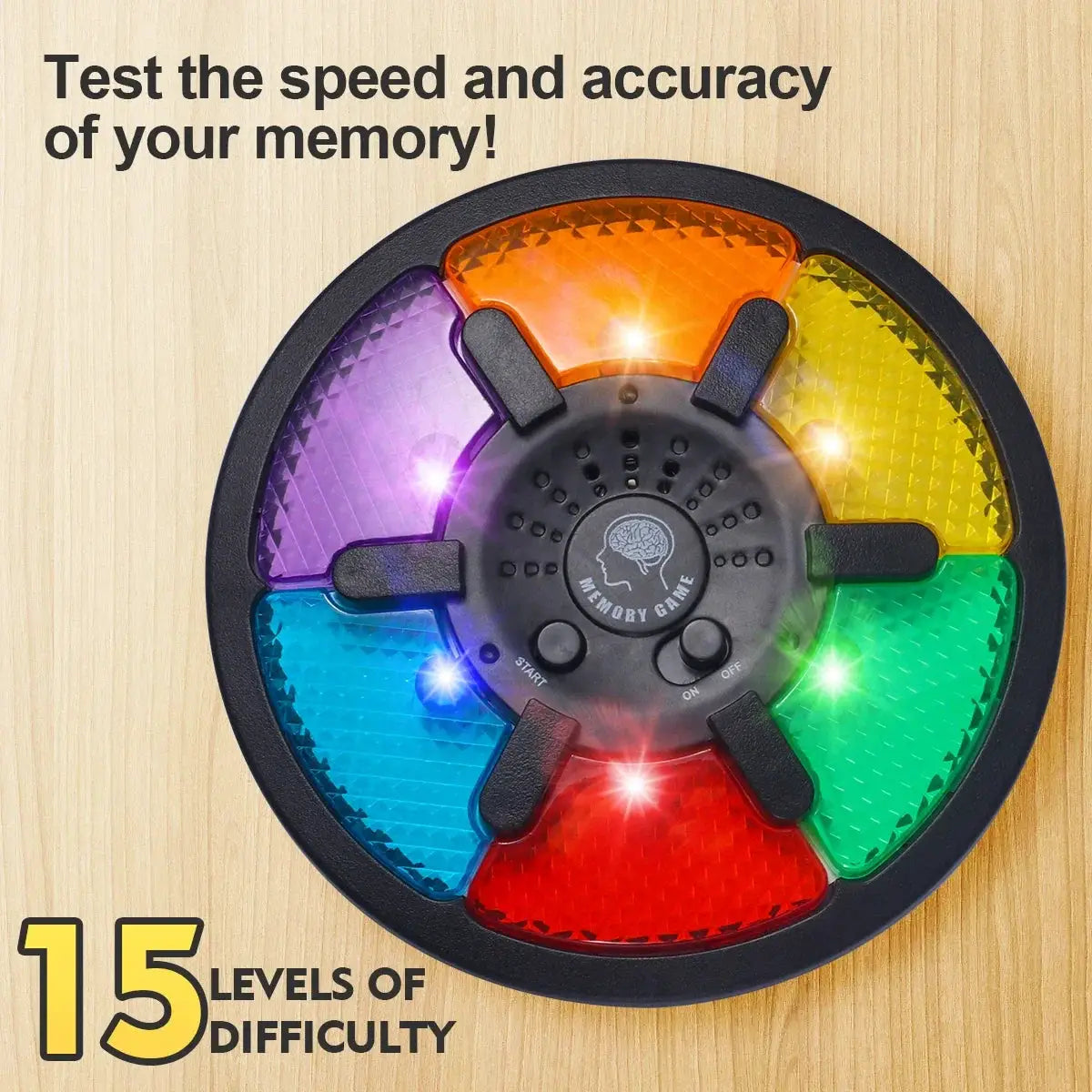 Memory Game Machine Handheld Electronic Memory Challenge With Light And Sound For Cognitive Training