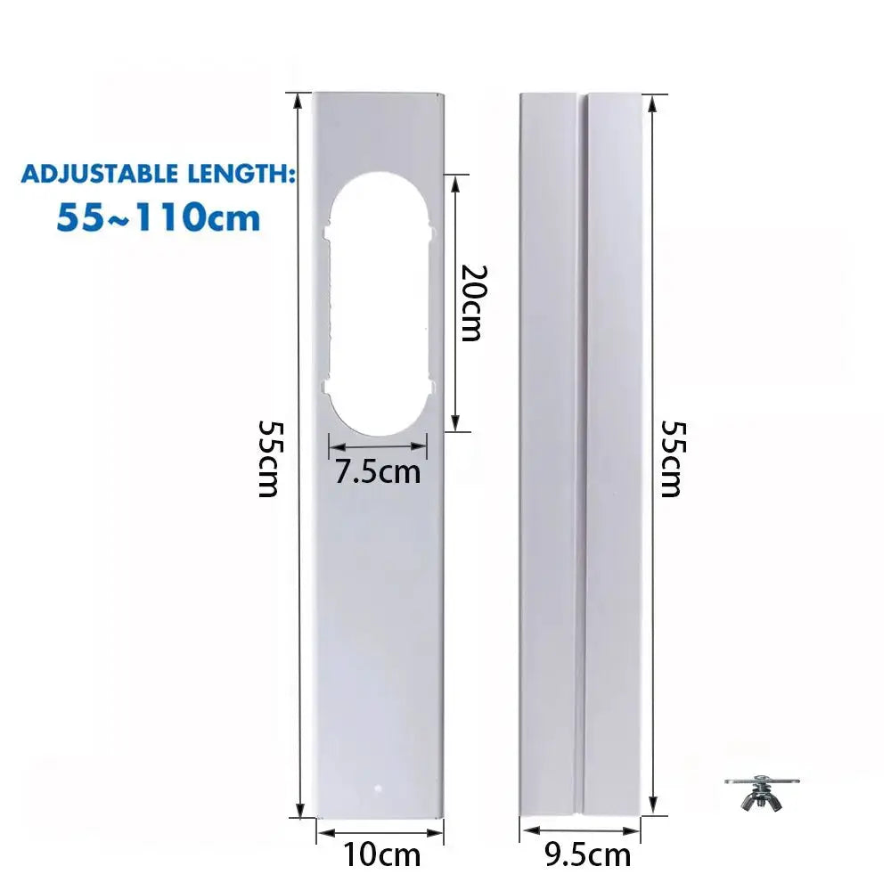 Newest Portable Window Kit Slide Plate Adjustable Adaptor Wind Shield Exhaust Hose Tube Connector For Air Conditioners