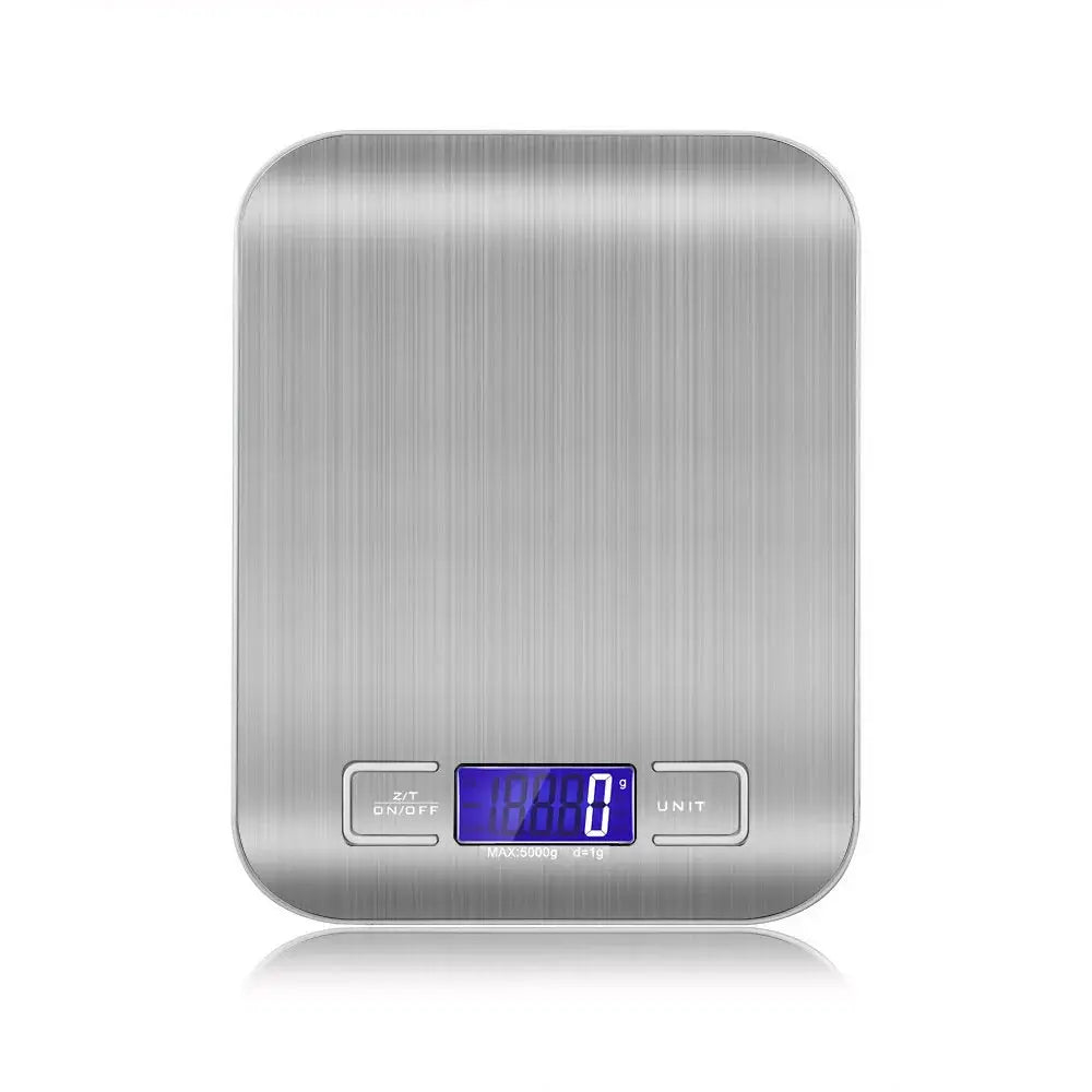 PrimeChef Portable Kitchen Scale 5kg 1g High Precision Digital Scale With Stainless Steel Surface And LCD Backlit