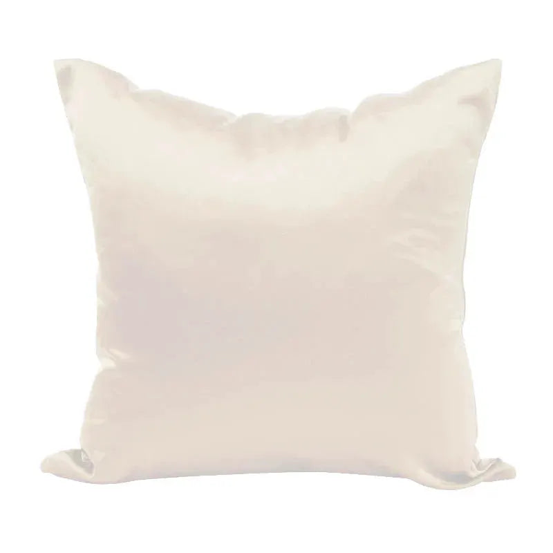 Simples Market satin pillow cover, cream solid cushion case 50x50 cm