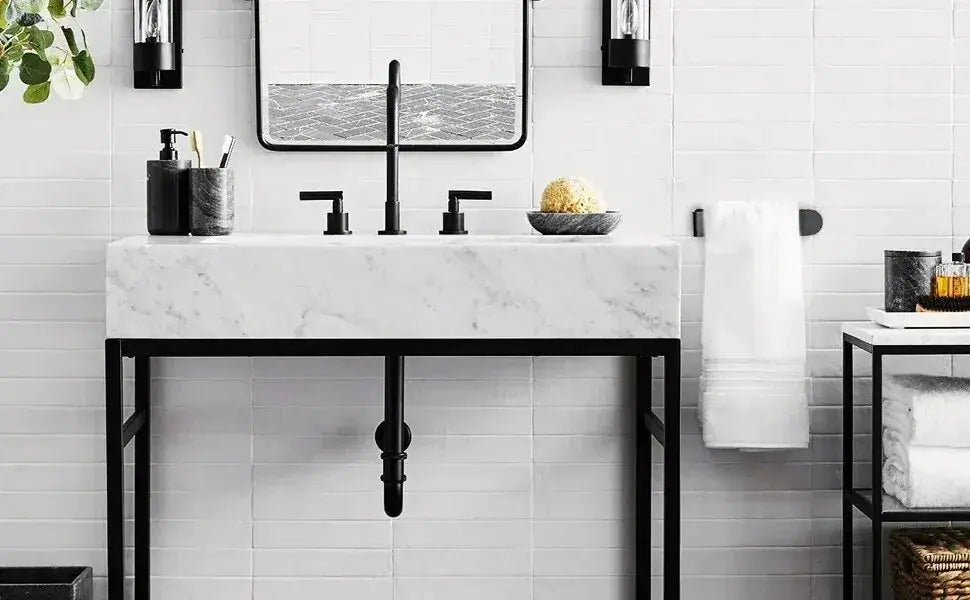 Towel rack black metal self-adhesive bathroom and kitchen towel holder