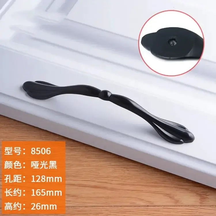 Black Aluminum Cabinet Knobs And Handles For Kitchen And Furniture Drawer Pulls Cupboard Handles