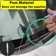 Car drain cleaning brush kit with long green hose for sunroof drain pipes; Simples Market