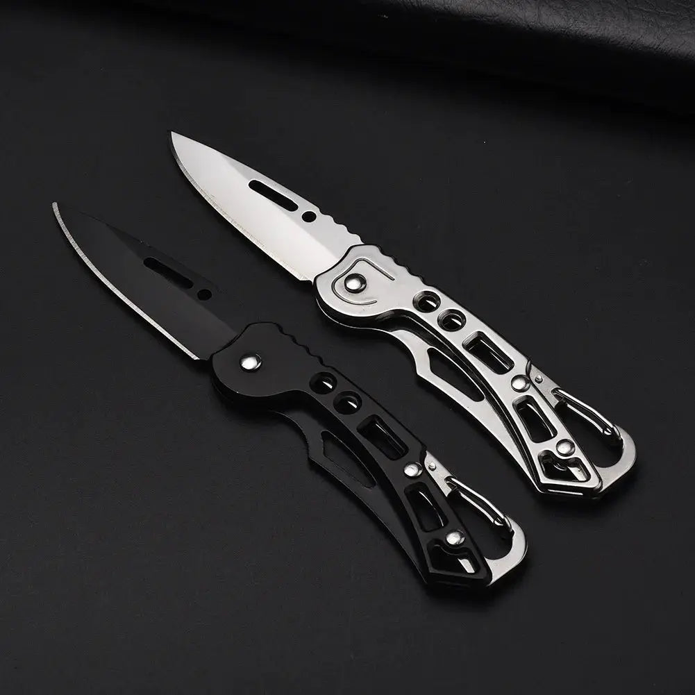 Folding Pocket Knife Stainless Steel Survival Tool for Hunting Camping Fishing Portable Keychain Outdoor Gear