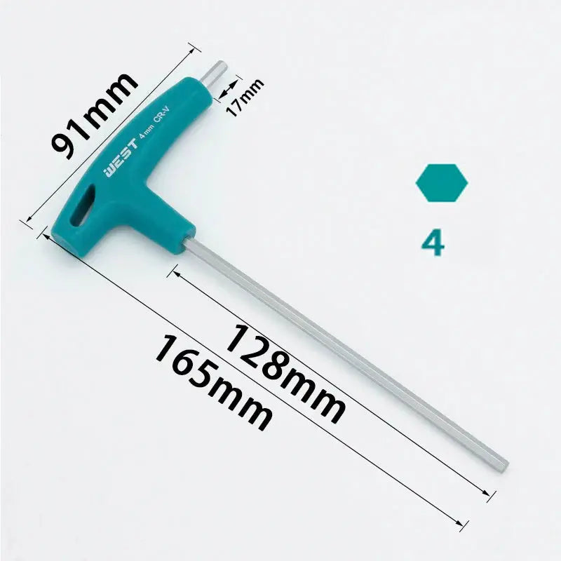 T Handle Hex Allen Key Set For Bike Repair Tools Ergonomic Grips 2mm 2.5mm 3mm 4mm 5mm 6mm 8mm
