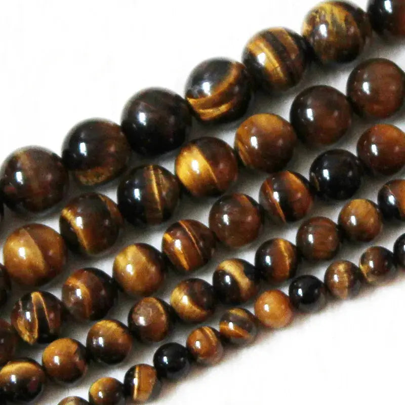 Natural Tiger Eye Round Stone Beads Assorted Sizes 4mm 6mm 8mm 10mm 12mm 14mm for Jewelry Making