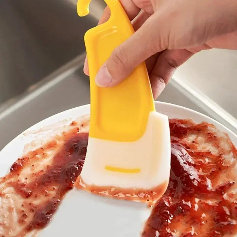 Silicone Spatula Cleaning Scraper Soft Blade Kitchen Utensils For Pan Pot And Dish Cleaning