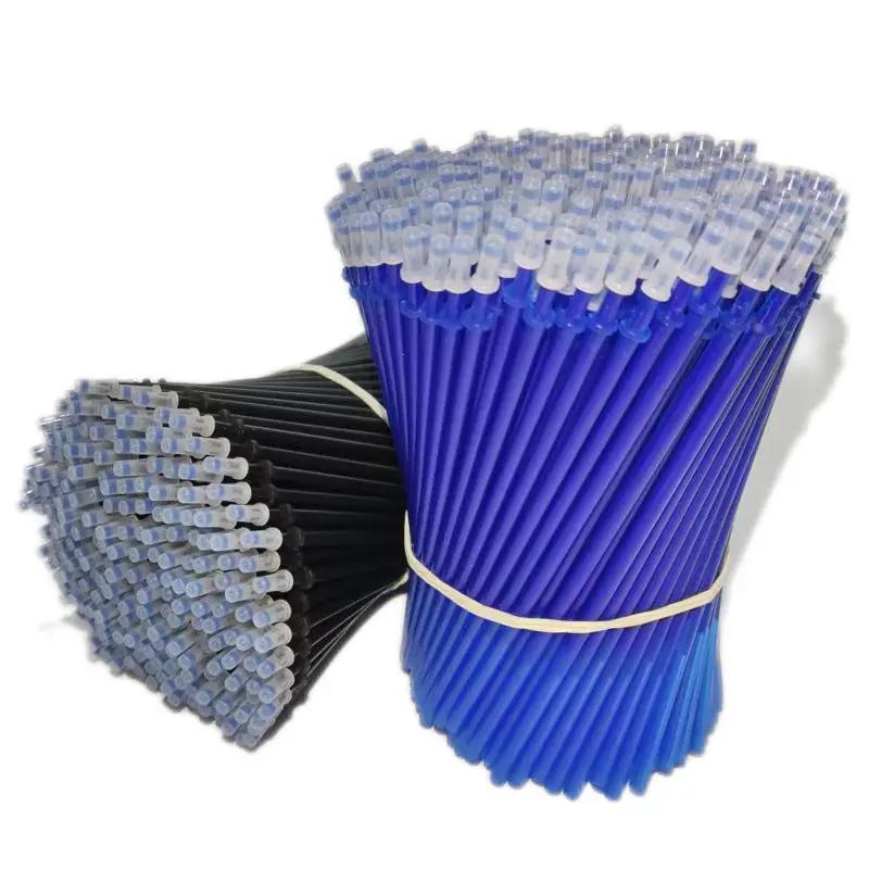 Kawaii erasable gel pens, 100-piece set in blue and black with clear caps