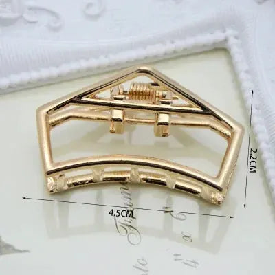 LuxeHair Geometric Metal Hair Claw Clip For Women And Girls Elegant Minimal Design For Secure Hold