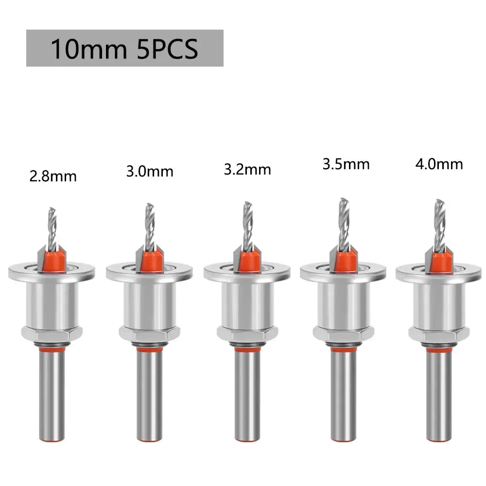 Adjustable Countersink Drill Bit Set With 8mm Shank For Woodworking Quick Change Chamfer Tool 2.8 3 3.2 3.5 4mm