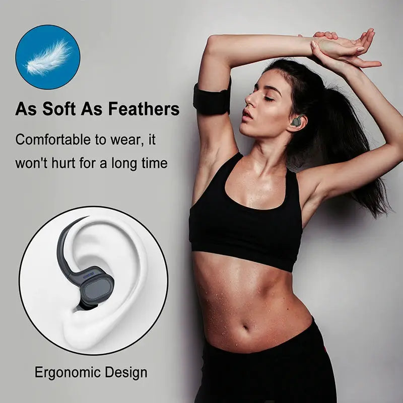 VV2 Sports Wireless Earphones Over Ear Buds With Ear Hooks For Running Bluetooth Five Point One True Wireless Headphones