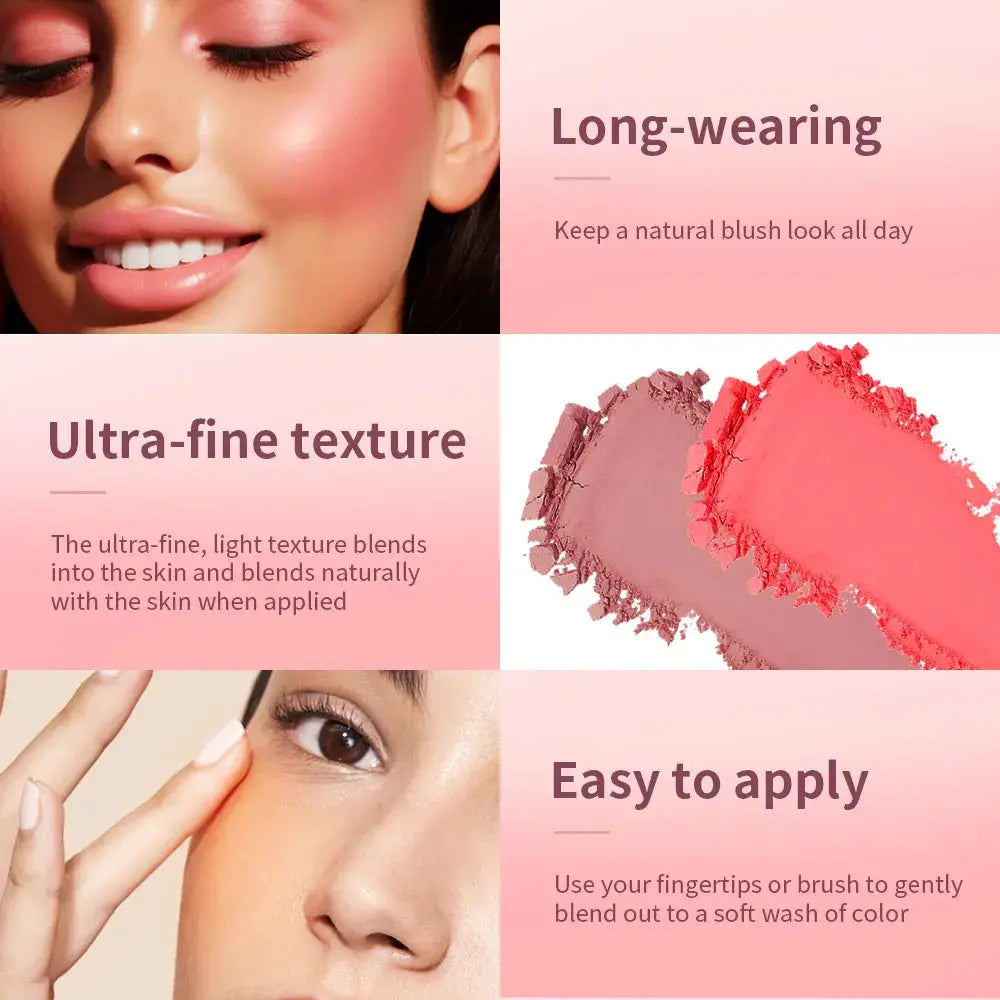 Brand Face Matte Blush Palette Natural Rosy Tint For Brightening And Contouring Finish