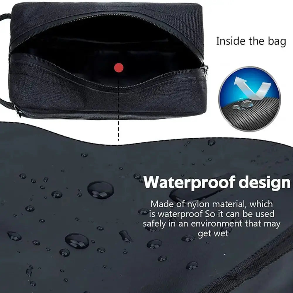 VoyageLux Unisex Travel Toiletry Bag Waterproof Cosmetic Case Durable Canvas For Men And Women