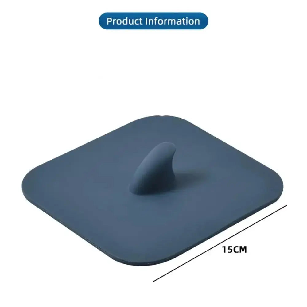 Silicone bathroom floor drain deodorant pad, blue, eco-friendly anti-odor water stopper.