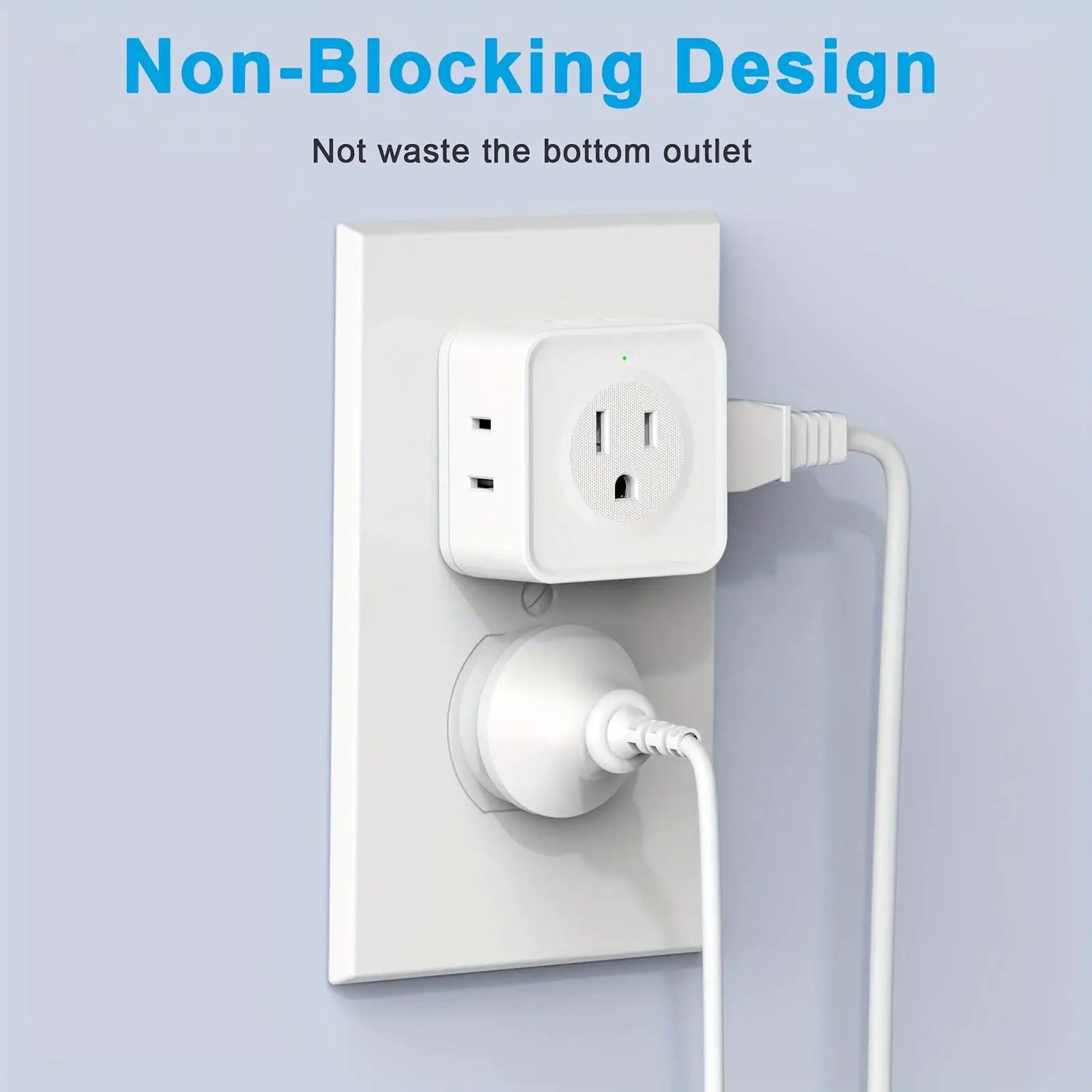 VoltEase 5 Way Multi Plug Outlet Extender Expands A Single Outlet Into Five Sockets For Travel Home And Office