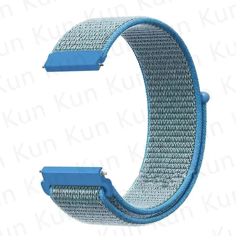 Nylon loop watch strap in blue for Redmi Watch 5 Active/Lite and Xiaomi Watch S4, 20mm/22mm, Simples Market