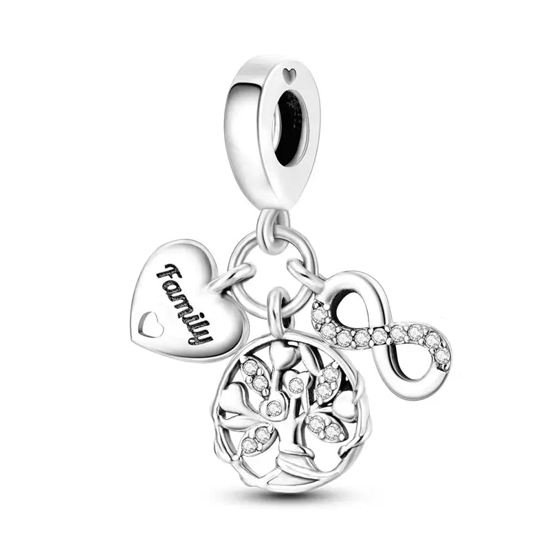 925 Silver Charms Beads for Pandora Style Bracelets Women Animal Charms in Blue Red Green Pink Yellow Gift