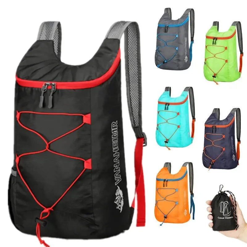 SummitGear Ultra Lightweight Folding Backpack Waterproof Nylon for Camping Hiking Travel Multifunctional