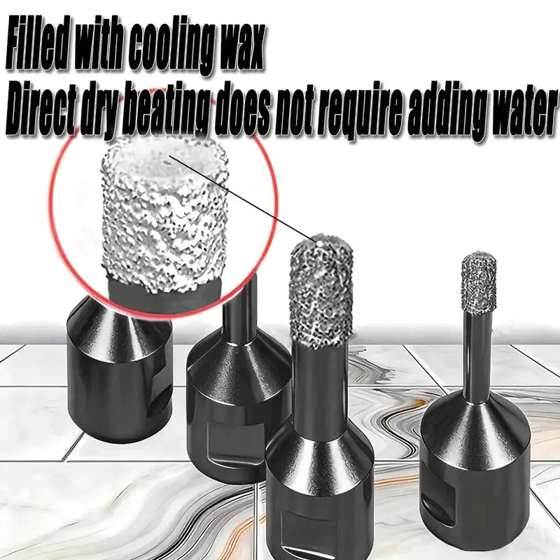 M14 Dry Vacuum Brazed Masonry Hole Saw Diamond Drill Bit Set For Tiles Concrete Ceramic Granite Marble Drilling Tools