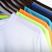 Men's quick-dry short-sleeve sports shirts in an assortment of solid colors
