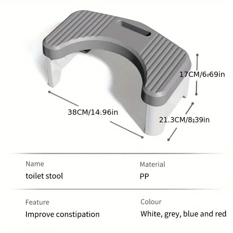 Ergonomic Toilet Stool For Adults Kids And Pregnant Women With Nonslip Surface Squatting Footstool