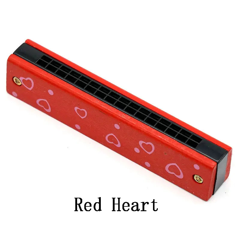 Children Wooden Harmonica Musical Instrument Toy for Early Education Teaching Aid and Puzzle for Kindergarten Beginners