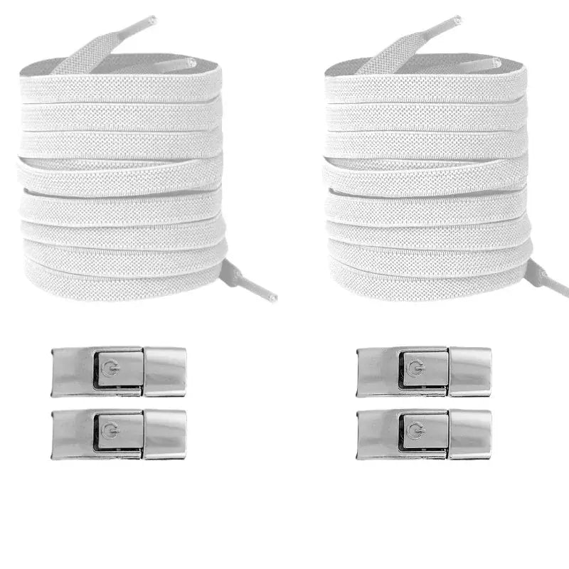 Elastic No Tie Shoelaces Press Lock For Sneakers 8mm Widened Flat Laces For Kids And Adults