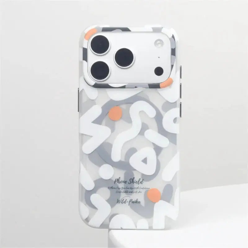 NovaShield Geometric Graffiti MagSafe Case For iPhone 13 14 15 16 17 Pro Max And Air Shockproof Hard Cover