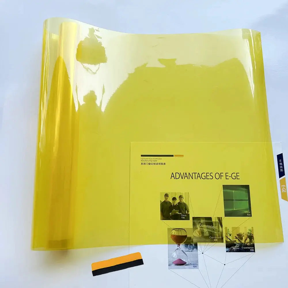 Yellow car light tint vinyl film sheet by Simples Market, self-adhesive PVC waterproof car sticker