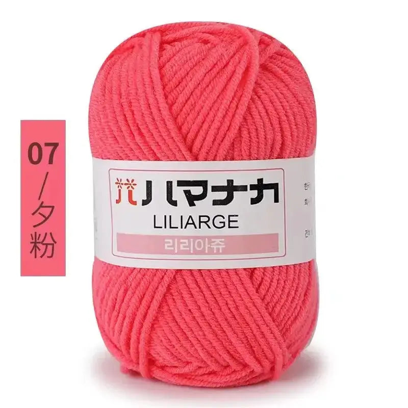 Milk Sweet Soft Cotton Baby Yarn Bamboo Blend Velvet Thick Wool For Hand Knitting And Crochet DIY Sweaters