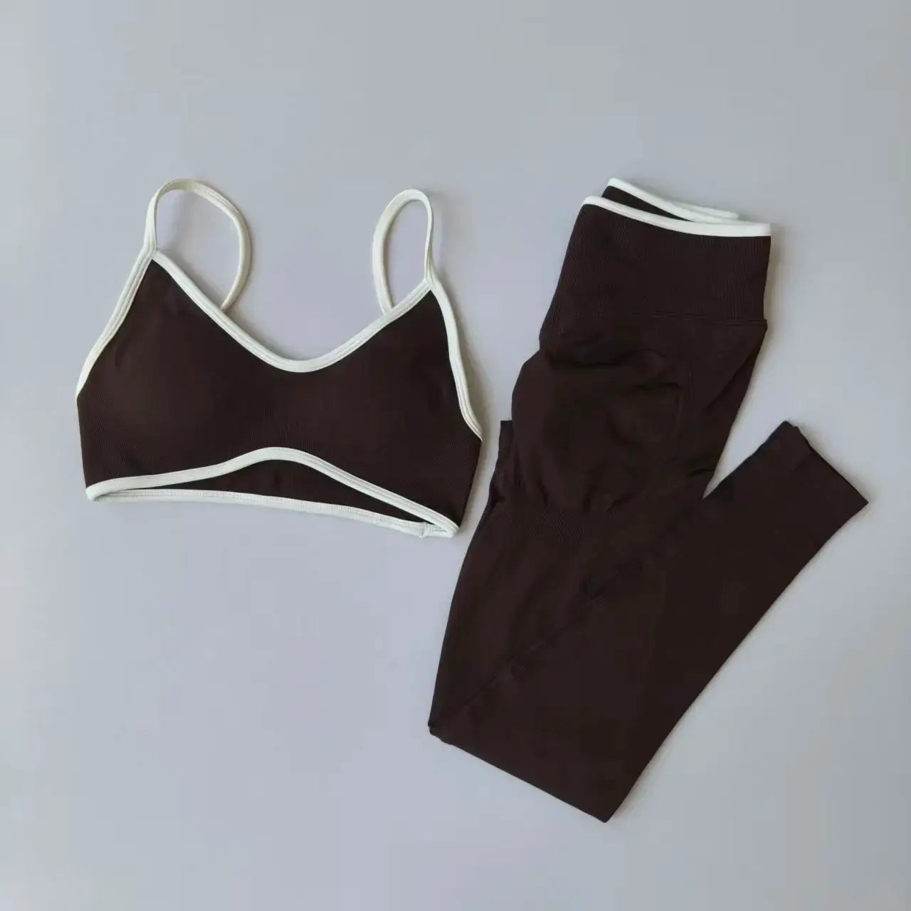 FlexiFit Seamless 2 Piece Legging Set For Women Strappy Sports Bra High Waist Sculpt Leggings Breathable Comfort