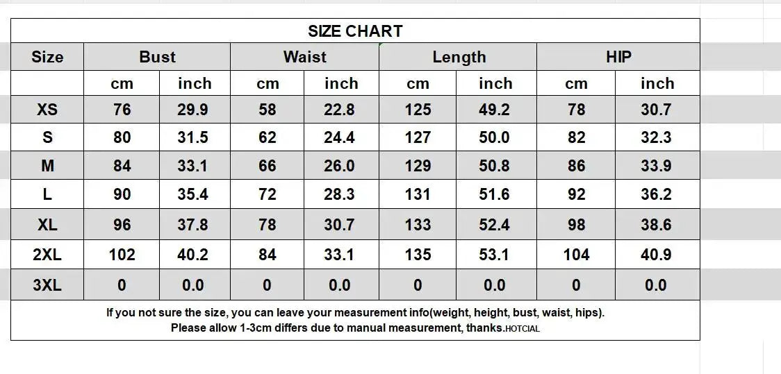 Simples Market size chart for women's solid black/gray long-sleeve ski jumpsuit; XS–3XL bust, waist, length, hip.