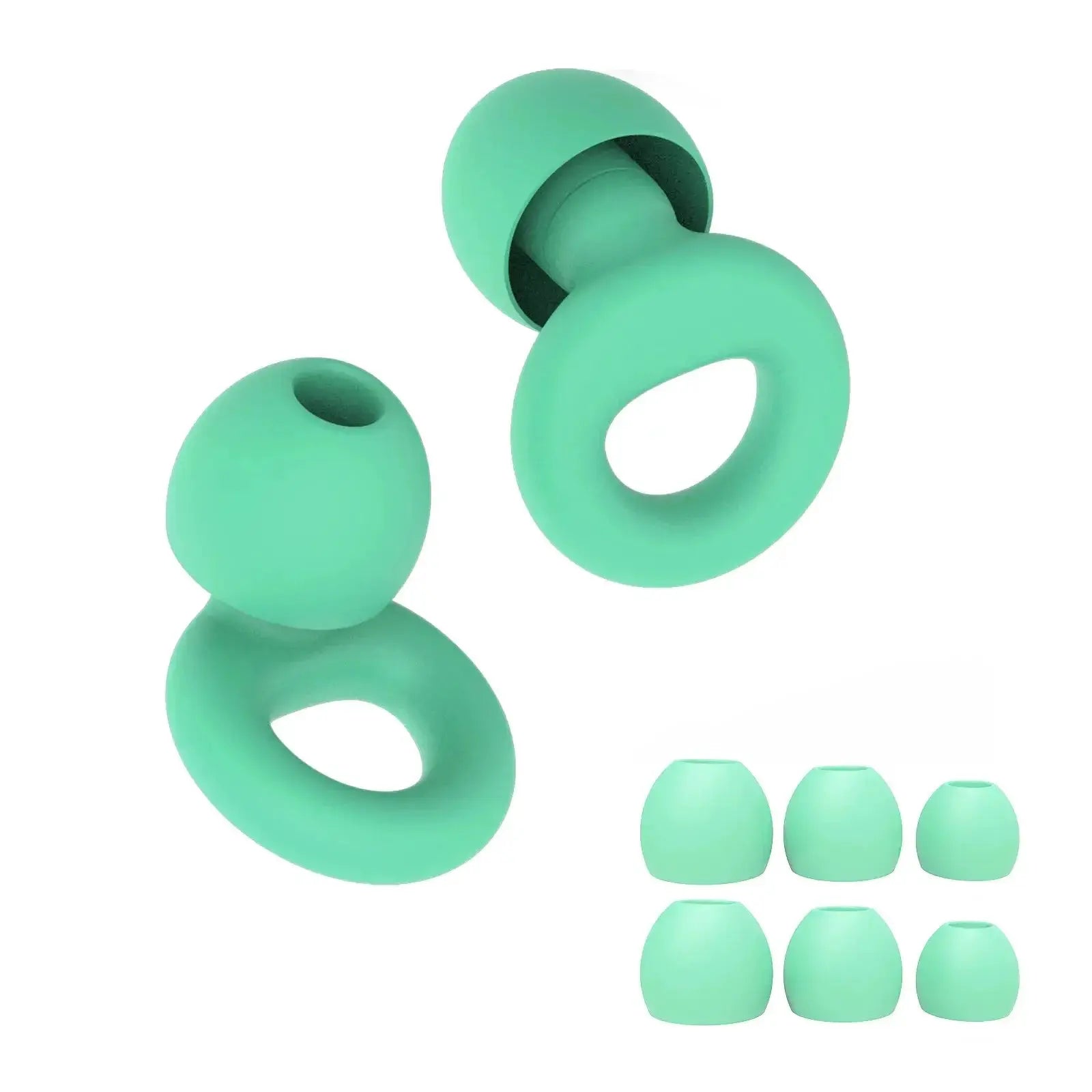 HUAK Quiet Ear Plugs Noise Reduction Reusable Hearing Protection 8 Soft Silicone Ear Tips XS S M L Sleep Swim Work